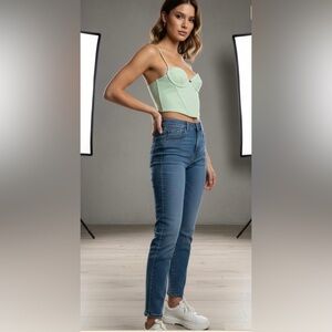 Zara Mint Green Corset Top